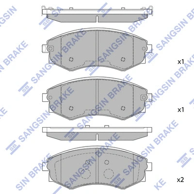 Brake Pad Set, disc brake (SP1144)