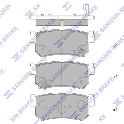 Brake Pad Set, disc brake (SP1151)