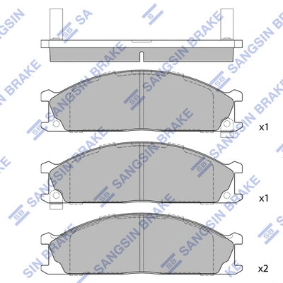 Brake Pad Set, disc brake (SP1140)
