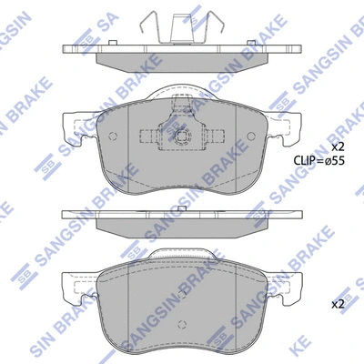 Brake Pad Set, disc brake (SP2122)