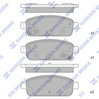 Brake Pad Set, disc brake (SP1363)
