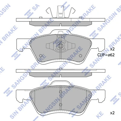 Brake Pad Set, disc brake (SP1497)