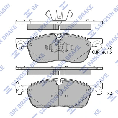 Brake Pad Set, disc brake (SP4279)