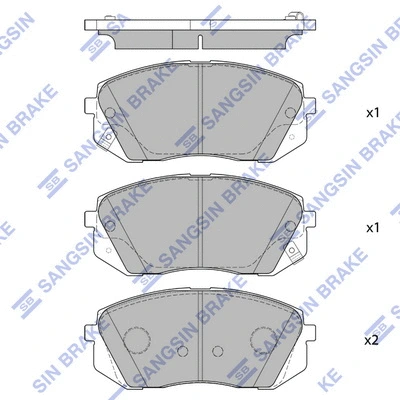 Brake Pad Set, disc brake (SP1682)