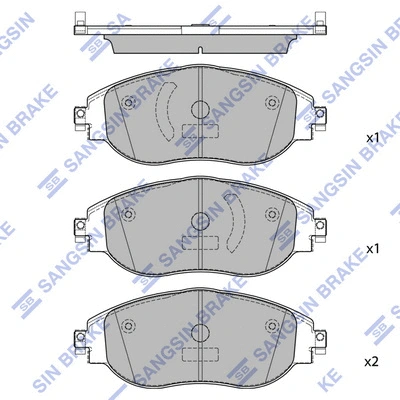 Brake Pad Set, disc brake (SP4450)