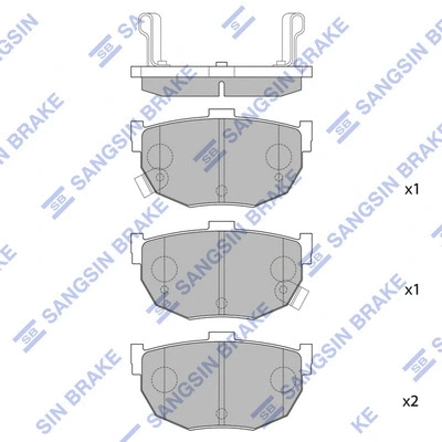 Brake Pad Set, disc brake (SP1062)
