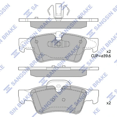 Brake Pad Set, disc brake (SP2190)