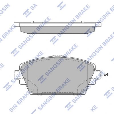 Brake Pad Set, disc brake (SP1582)