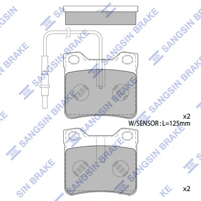 Brake Pad Set, disc brake (SP4267A)
