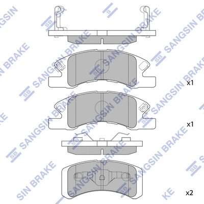 Brake Pad Set, disc brake (SP1611)