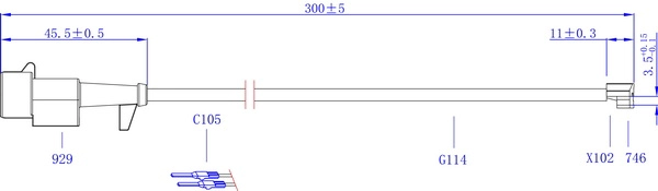 Warning Contact, brake pad wear (SWS3900)