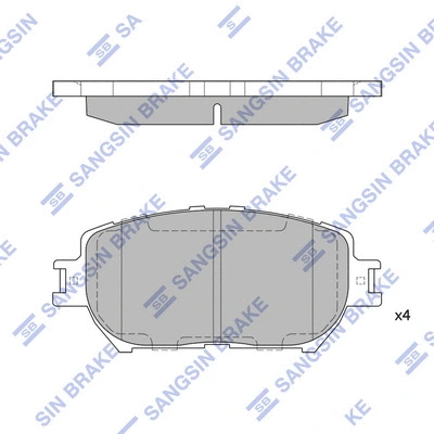 Brake Pad Set, disc brake (SP2037)