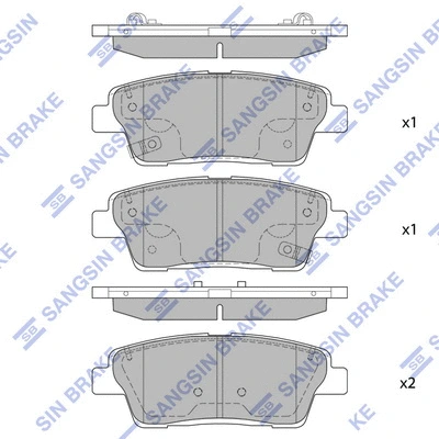 Brake Pad Set, disc brake (SP1546A)