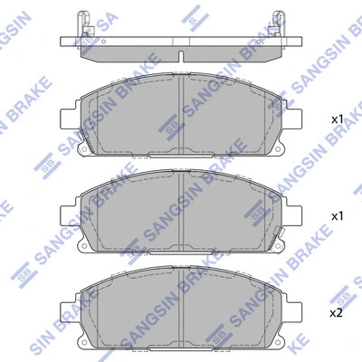 Brake Pad Set, disc brake (SP1365)