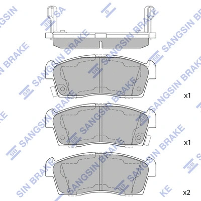 Brake Pad Set, disc brake (SP1592A)