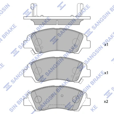 Brake Pad Set, disc brake (SP1719)