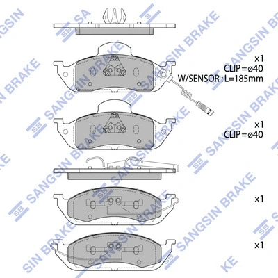 Brake Pad Set, disc brake (SP1923)