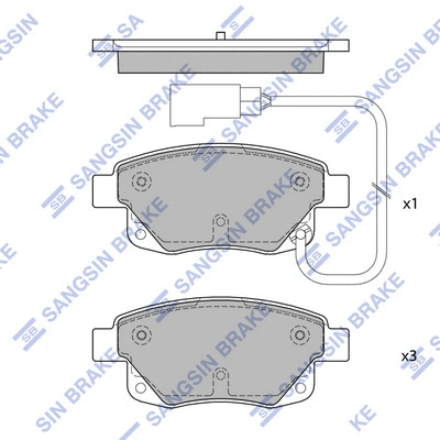 Brake Pad Set, disc brake (SP4404)