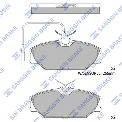 Brake Pad Set, disc brake (SP1483)
