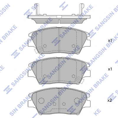 Brake Pad Set, disc brake (SP1761)