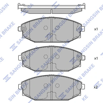 Brake Pad Set, disc brake (SP1053)