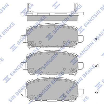 Brake Pad Set, disc brake (SP4007)
