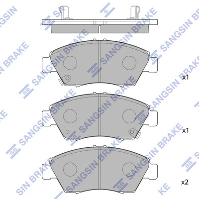 Brake Pad Set, disc brake (SP1221)