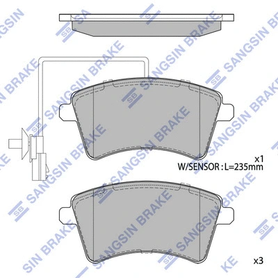 Brake Pad Set, disc brake (SP4059A)