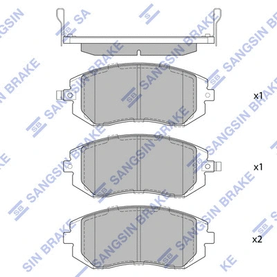 Brake Pad Set, disc brake (SP1367)