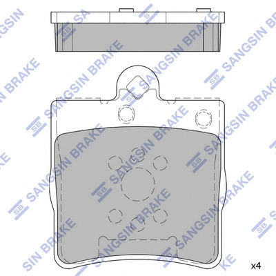 Brake Pad Set, disc brake (SP2208)