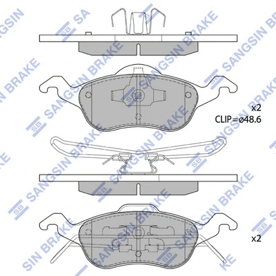 Brake Pad Set, disc brake (SP1259)