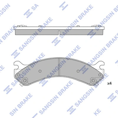 Brake Pad Set, disc brake (SP1322)