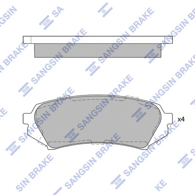 Brake Pad Set, disc brake (SP1380)