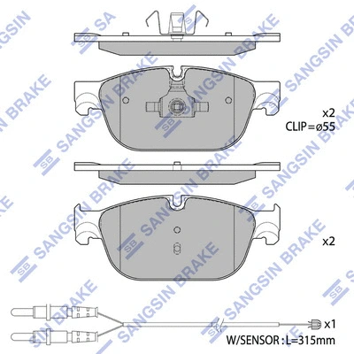 Brake Pad Set, disc brake (SP1828)
