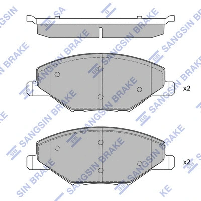 Brake Pad Set, disc brake (SP1595)