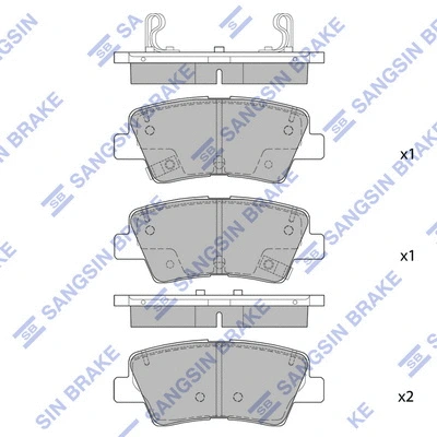 Brake Pad Set, disc brake (SP1846)