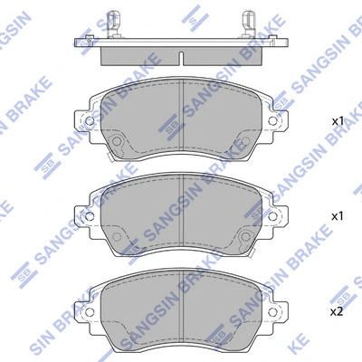 Brake Pad Set, disc brake (SP1752)