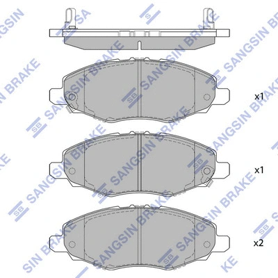 Brake Pad Set, disc brake (SP1412)