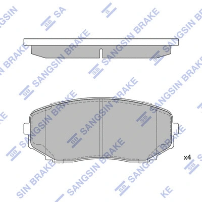 Brake Pad Set, disc brake (SP1603)