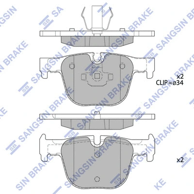 Brake Pad Set, disc brake (SP1952)