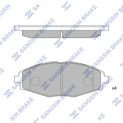 Brake Pad Set, disc brake (SP1086)