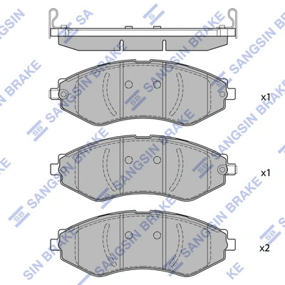 Brake Pad Set, disc brake (SP1918)