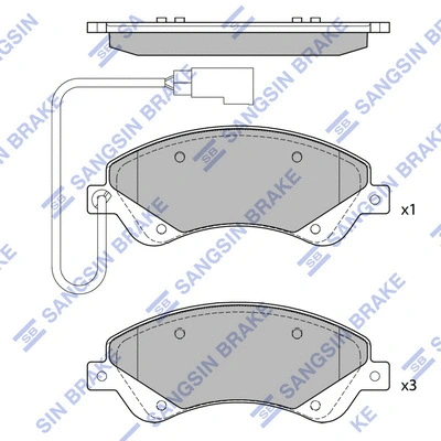 Brake Pad Set, disc brake (SP4403)