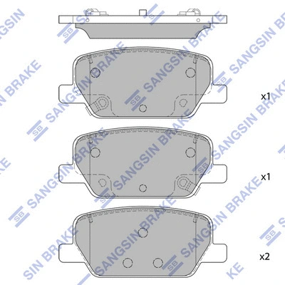 Brake Pad Set, disc brake (SP1915)