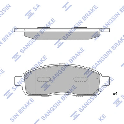 Brake Pad Set, disc brake (SP1625)