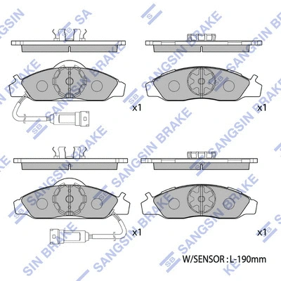 Brake Pad Set, disc brake (SP1150)
