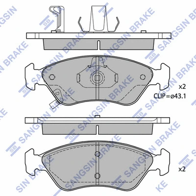 Brake Pad Set, disc brake (SP1079-F)