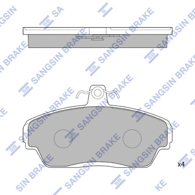 Brake Pad Set, disc brake (SP1200)