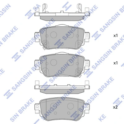 Brake Pad Set, disc brake (SP4140)