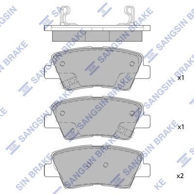 Brake Pad Set, disc brake (SP4458)
